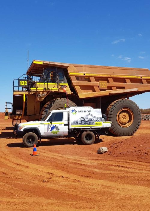 Heavy Equipment Maintenance Projects underway at an industrial site, showcasing Merge Mechanical's expert machinery service and repair work.